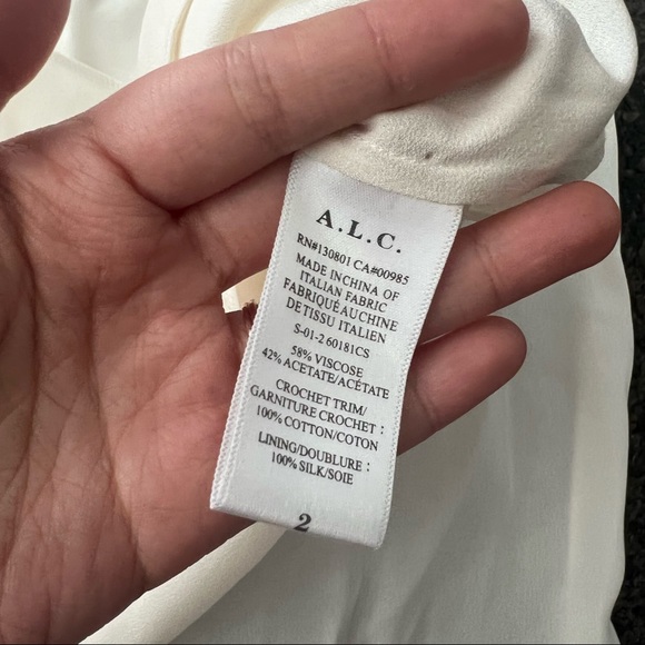 A.L.C. Allie Flare Sleeve shift Dress ivory - Picture 8 of 9